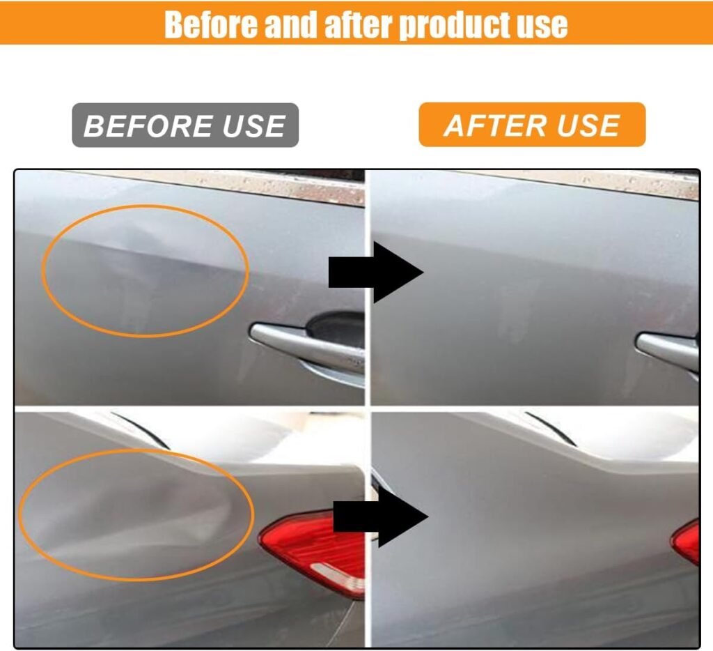 4Pcs/Set Car Dent Repair Tools, Paintless Dent Repair Removal Tool, Heavy Duty Dent Puller Kit, Powerful Car Body Repair Tool, Glue Tabs Dent Remover Tool for Car Dent Repair (Blue)
