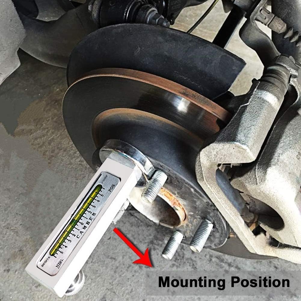 Adjustable Magnetic Gauge Tool Camber Alignment Tool Strut Wheel Alignment Tool for Truck Car RV Tire Repair(1pcs)