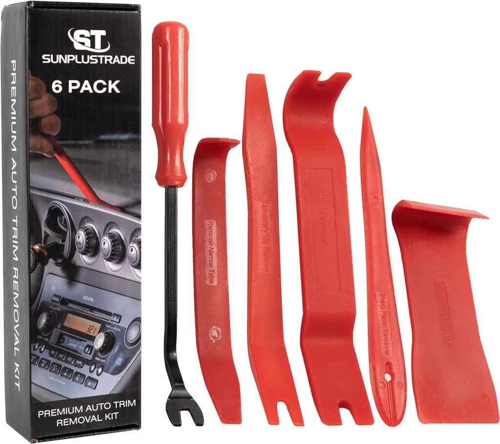 Auto Trim Removal Tool Set (No Scratch Plastic Pry Tool Kit) - Auto Trim Tool Kit Car Tools, Easy Door Panel Removal Tool, Fastener Removal, Clip, Molding, Dashboards, Interior Trim Tools