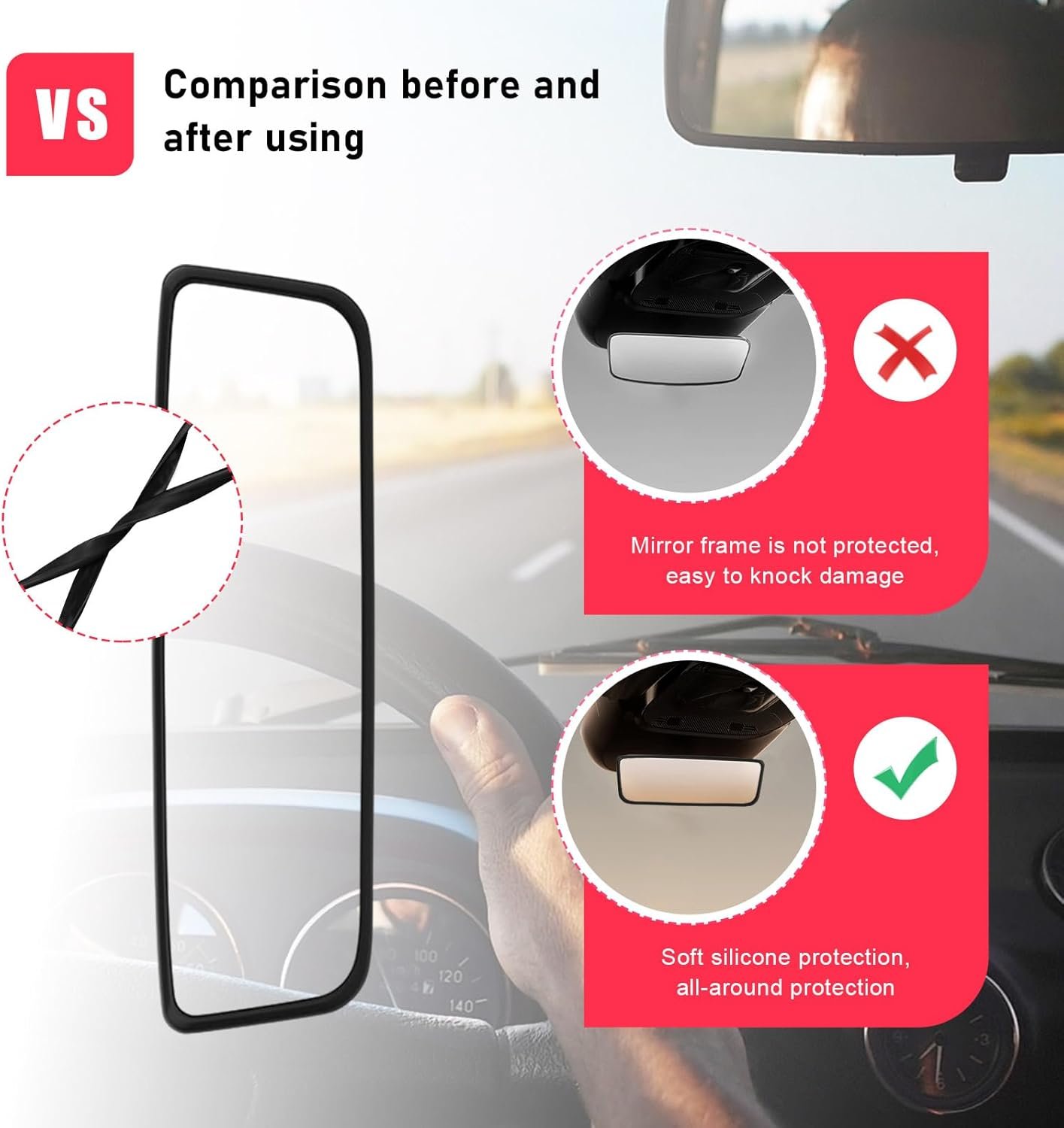 Car Rear View Mirror Protector Frame Review